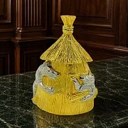 Колокольчик «Мой дом — моя крепость» с золочением — красивый подарок — фотография 1