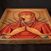 Икона Богоматери "Умягчение злых сердец" — оригинальный подарок — фотография 3