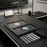 Нарды под стеклом «BMW» — оригинальный подарок — фотография 5