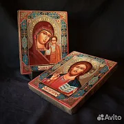 Подарочная венчальная пара. Казанская Богоматерь и Спас — фотография 3