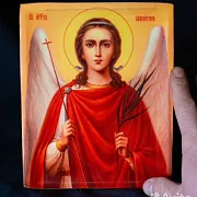 Ангел Хранитель" икона деревянная с ковчегом в подарок — фотография 1