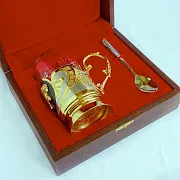 Подстаканник «Пантера» из Златоуста — оригинальный подарок — фотография 2