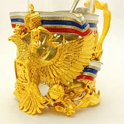 Бронзовый подстаканник «Герб РФ» №3 — оригинальный подарок — фотография 2