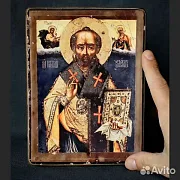 Икона. Св. Николай Чудотворец. Дерев — красивый подарок — фотография 1