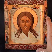 Подарочная икона Спас Нерукотворный («Спас Мокрая Брада») — фотография 3