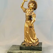 Подарочная бронзовая статуэтка «Вдохновение» с шаром — фотография 2
