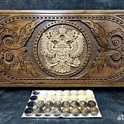 Резные деревянные нарды «Держава» — красивый подарок — фотография 9