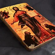 Икона "Спас Смоленский" с припадающими — оригинальный подарок — фотография 5