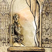Бронзовая картина «Серенада. Девушка» с подсветкой — оригинальный подарок — фотография 6