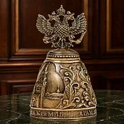 Бронзовый колокольчик «Москва. Герб РФ» — необычный подарок — фотография 1