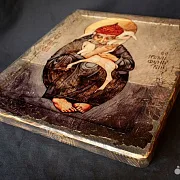 На память: Икона "Св. Спиридон Тримифунтский" старение — фотография 3