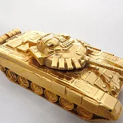 Миниатюра танка Т-72М1М из бронзы с позолотой — необычный подарок — фотография 5