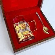 Металлический подстаканник «Защитники Отечества» — необычный подарок — фотография 5