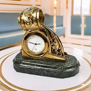 Настольные часы с бронзовым литейным ковшом — необычный подарок — фотография 1
