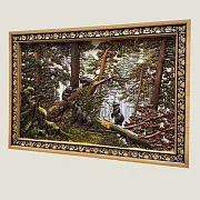 Резное панно «Мишки в лесу» 49×70 см — красивый подарок — фотография 3