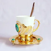 Кофейная пара из фарфора "Дуэт". Златоуст — красивый подарок — фотография 2