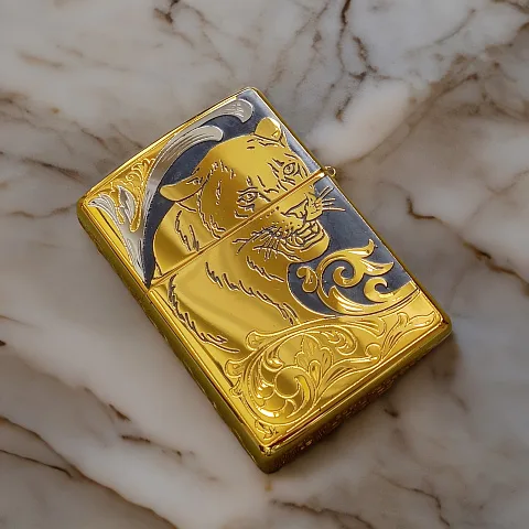 Ручная работа: Зажигалка Zippo с гравировкой "Пантера" №2