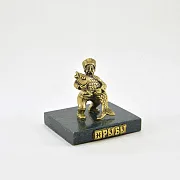 Бронзовая статуэтка «Рыбы» со змеевиком — оригинальный подарок — фотография 2